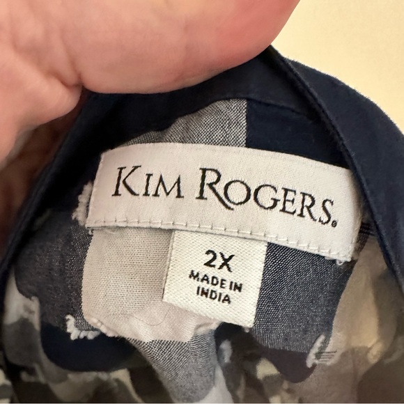 Kim rogers size 2X plaid blouse - Picture 4 of 4